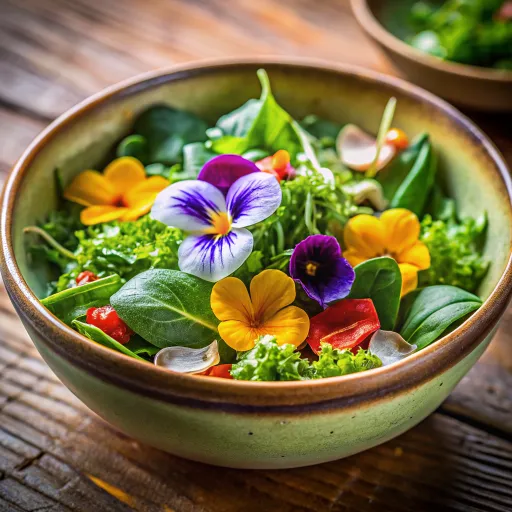 สลัดผักรวมเสิร์ฟกับซอสงาญี่ปุ่น